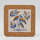 Azulejo I Ceramic and Cork Trivet - 5.9" (7 patterns) Motif 1