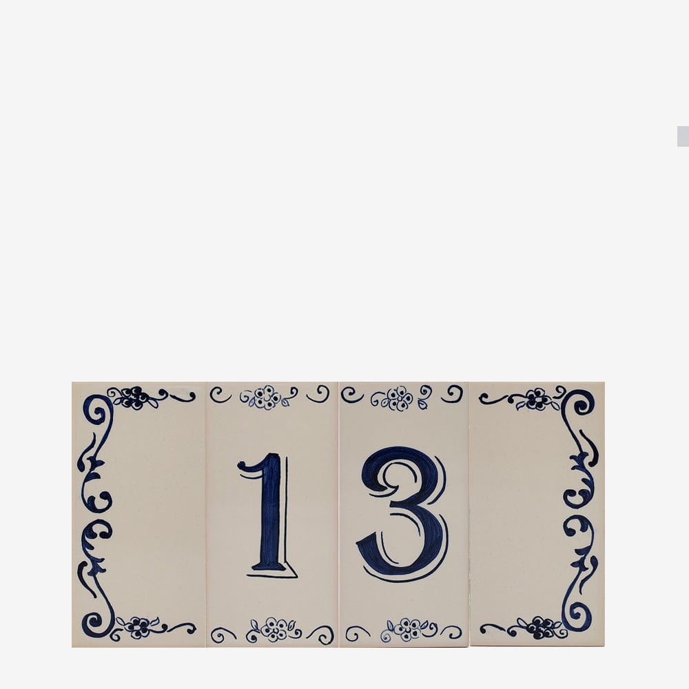 Azulejo I Street Number Portuguese Tile - 7