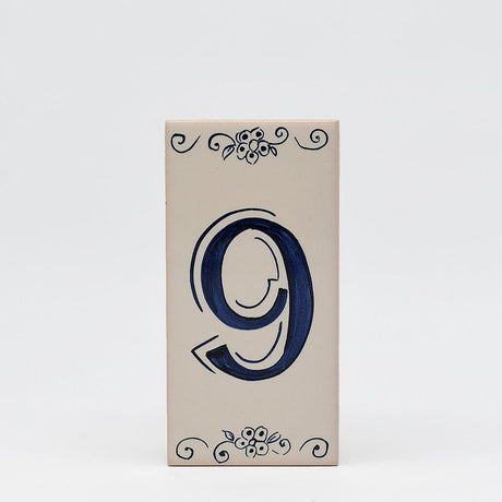 Azulejo I Street Number Portuguese Tile - 9