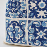 Azulejos I Embroidered Linen Lavender Bag