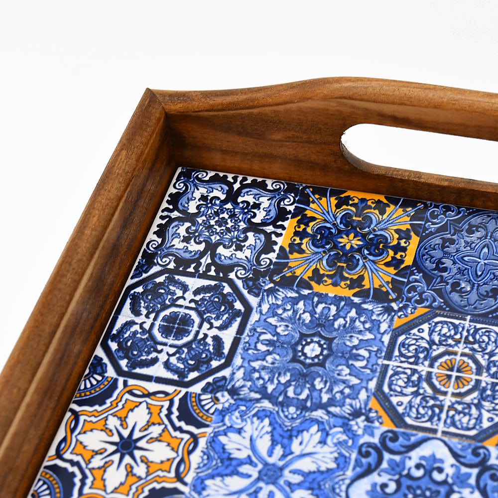 Azulejos I Rectangular Serving Tray