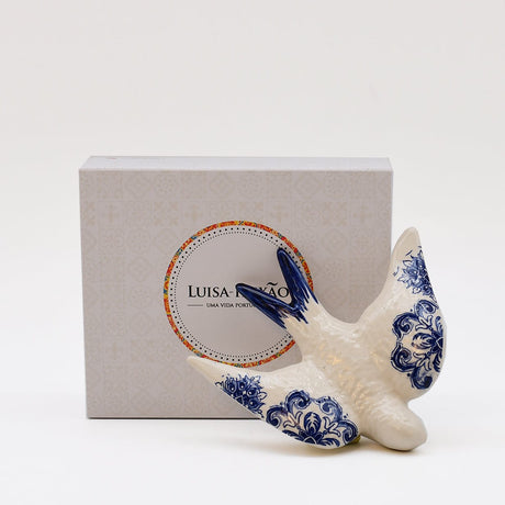 Azulejos Pattern I Ceramic Swallow Gift Set - Blue