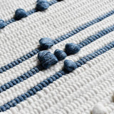 Bathroom Rug 28x20" White & Blue
