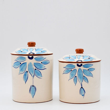 Boite de cuisine en terre cuite - Turquoises