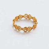 Borboleta I Silver Wedding Ring 0.1 oz Gold / 52