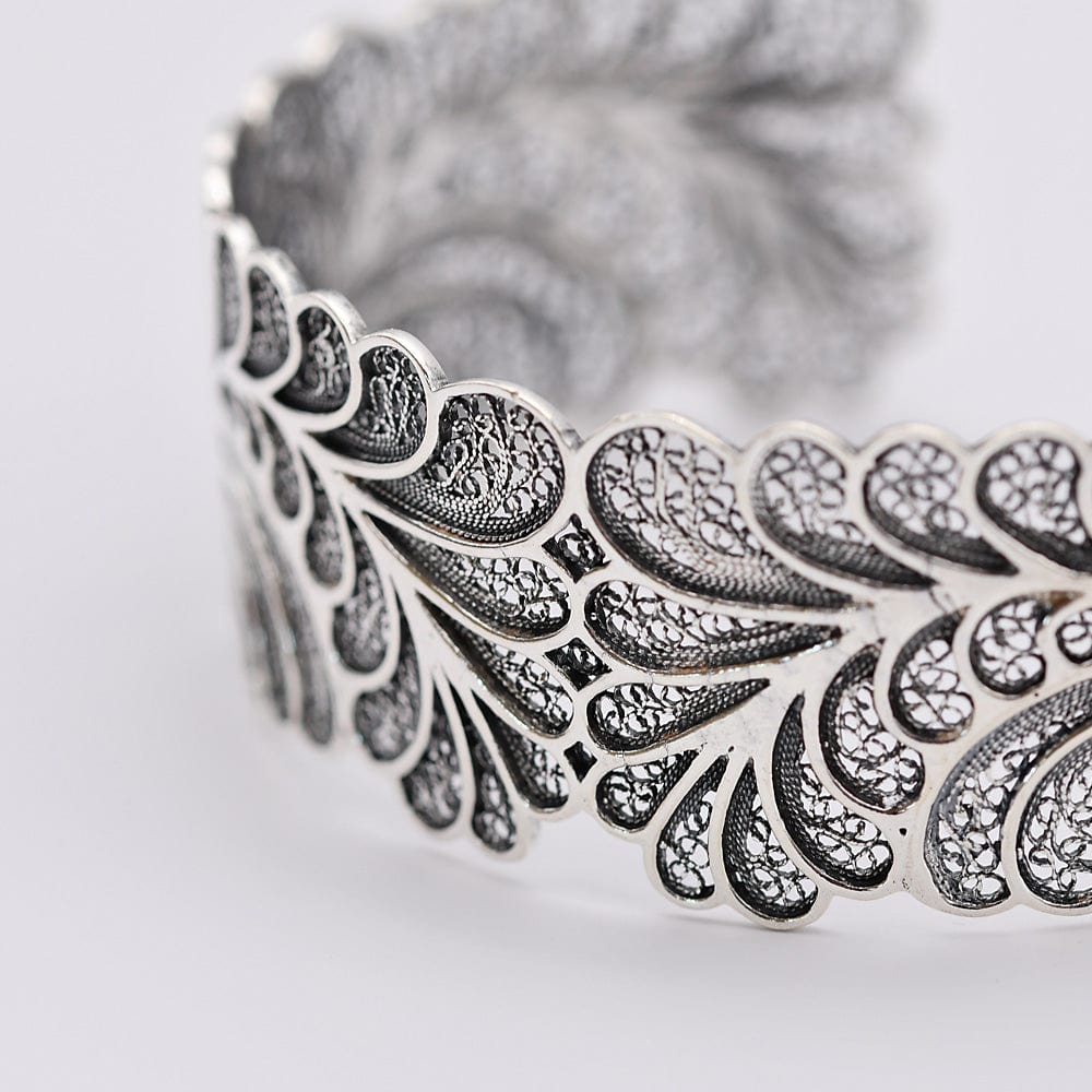 Bracelet manchette en argent
