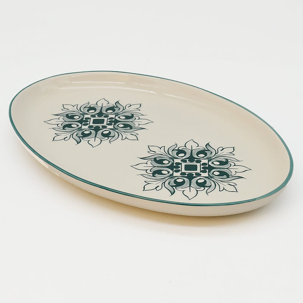 Brasão I Ceramic Serving Dish 10.2'' - Green