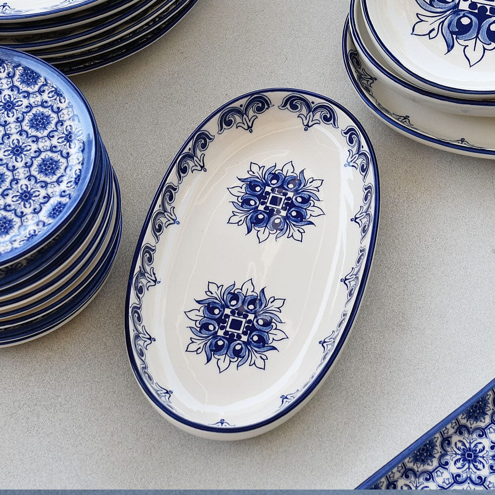 Brasão I Ceramic Serving Dish 9.4'' - Blue