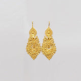 Brincos À Rainha I Boucles d'oreille en argent doré - 5.5cm