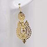 Brincos À Rainha I Gold-plated Silver Filigree Earrings 0.8 oz - 1.4''