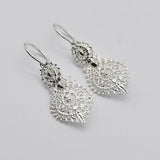 Brincos À Rainha I Silver Filigree Earrings 0.2 oz - 1.0''