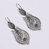Brincos À Rainha I Silver Filigree Earrings 1.8 oz - 2.6''