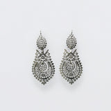 Brincos À Rainha I Silver Filigree Earrings 1.8 oz - 2.6''