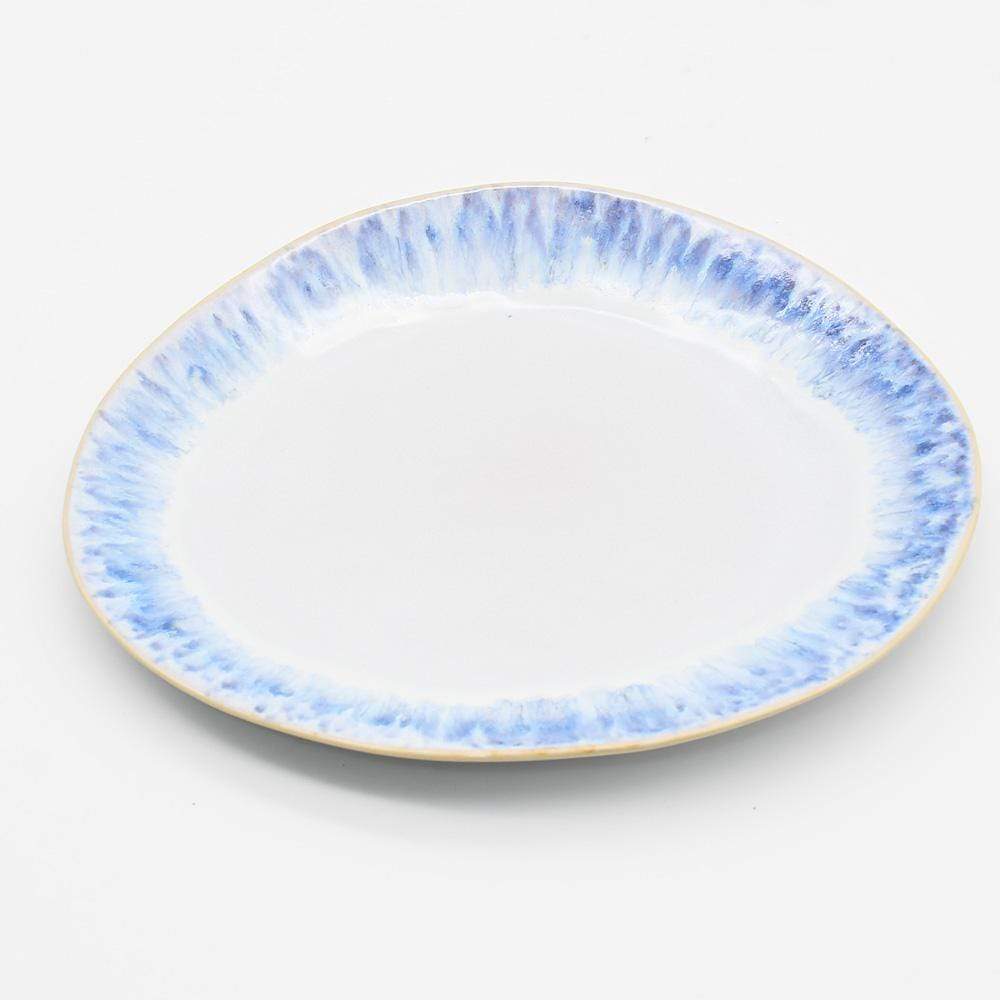 Brisa I Oval fine stoneware plate - 10.6''