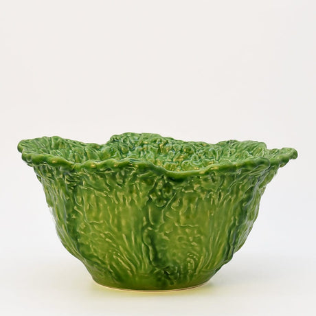 Cabbage-shaped Ceramic Salad Bowl - Blue