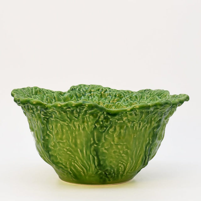 Cabbage-shaped Ceramic Salad Bowl - Blue