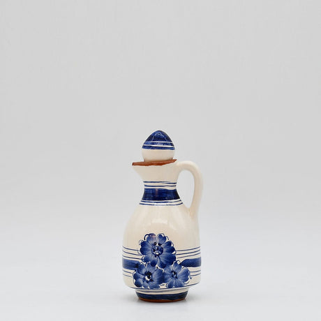 Carafe à huile en terre cuite - Bleue