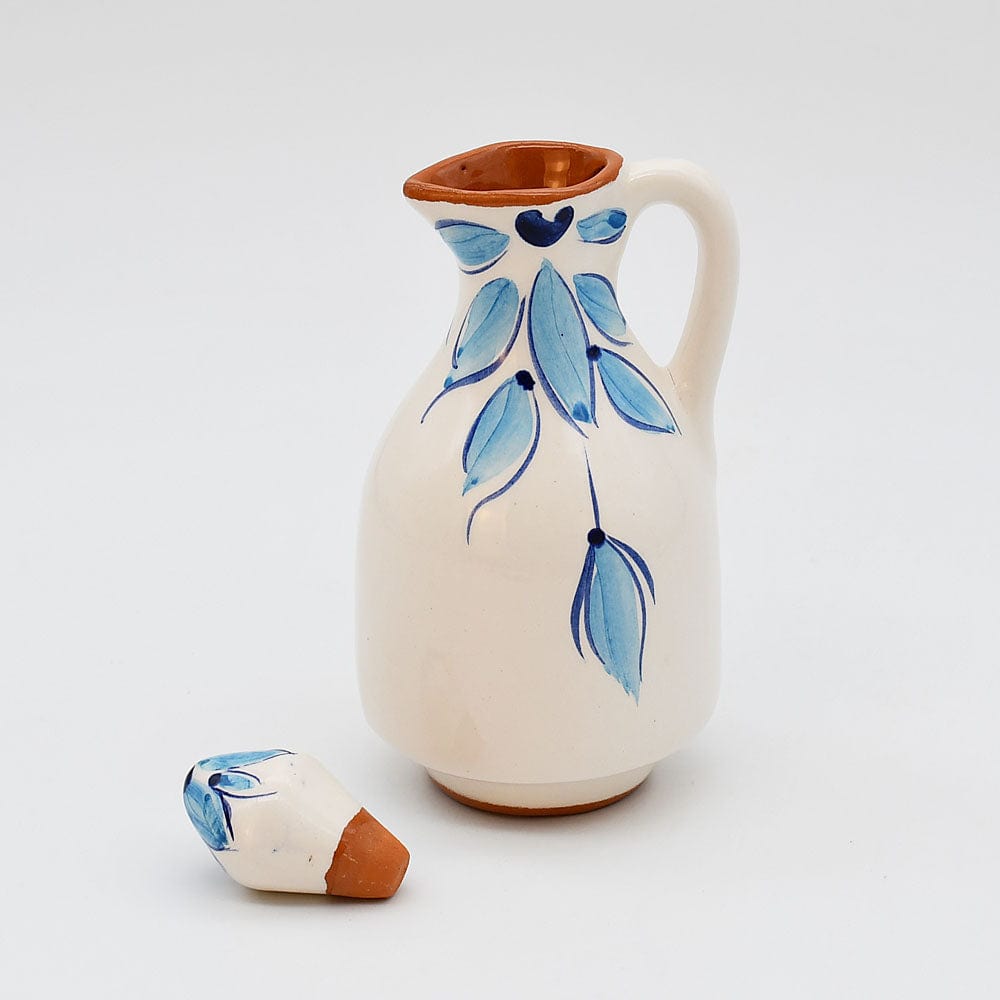 Carafe à huile en terre cuite- Turquoise