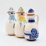 Carafe à huile en terre cuite- Turquoise
