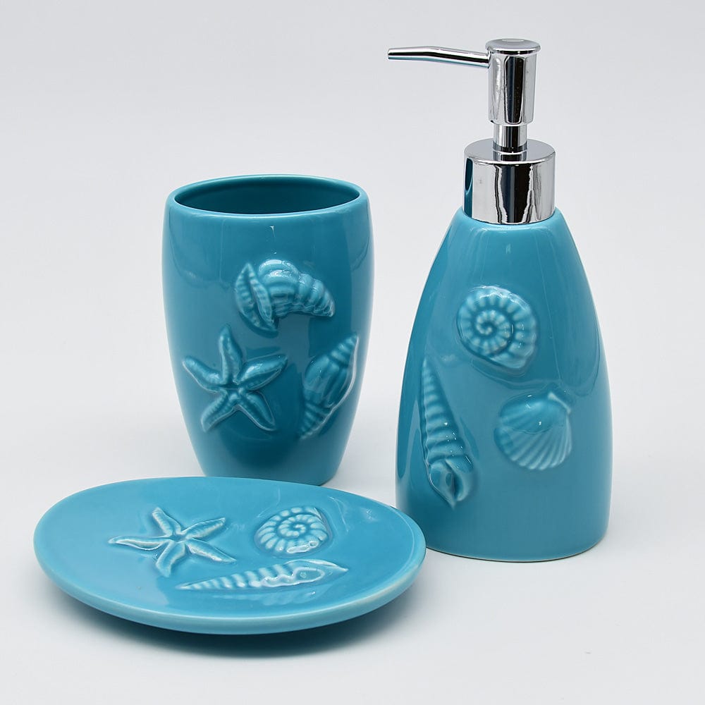 Ceramic Bathroom Set - Turquoise