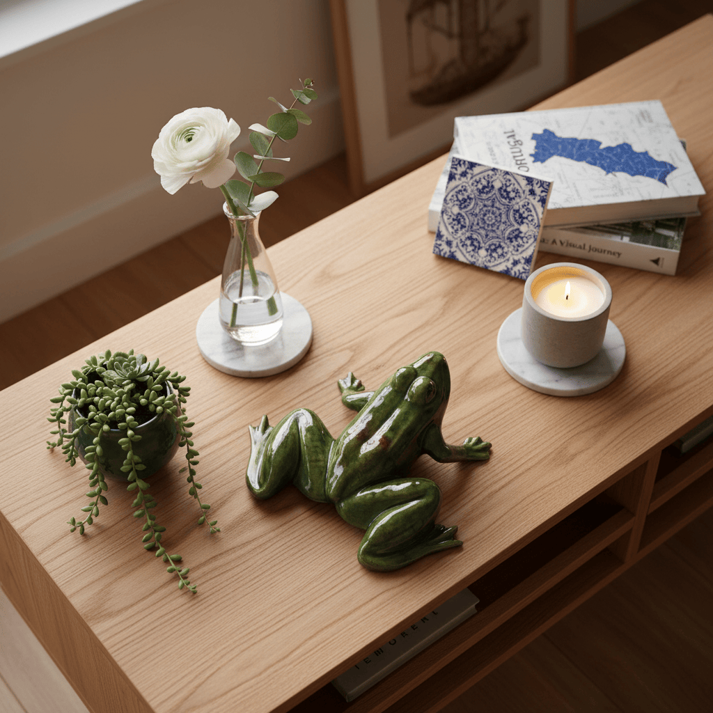 Ceramic Frog - 6.3''