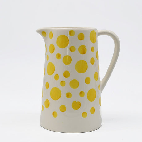 Ceramic Pitcher with Yellow Dots