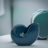 Ceramic Seashell 5.1'' - Teal Blue