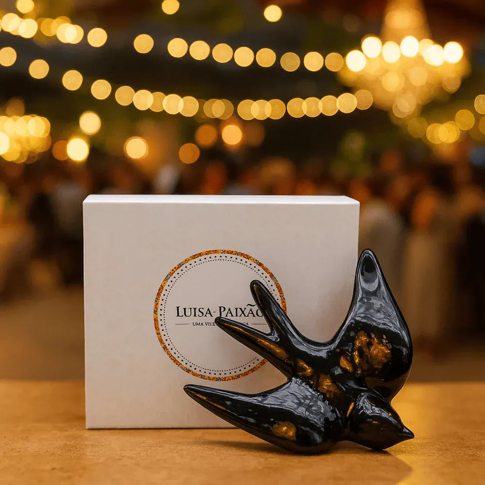 Ceramic Swallow Gift Set - Black