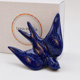 Ceramic Swallow Gift Set - Blue