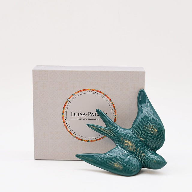 Ceramic Swallow Gift Set - Green