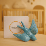 Ceramic Swallow Gift Set - Turquoise