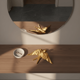 Ceramic Swallow Origami Style - Gold