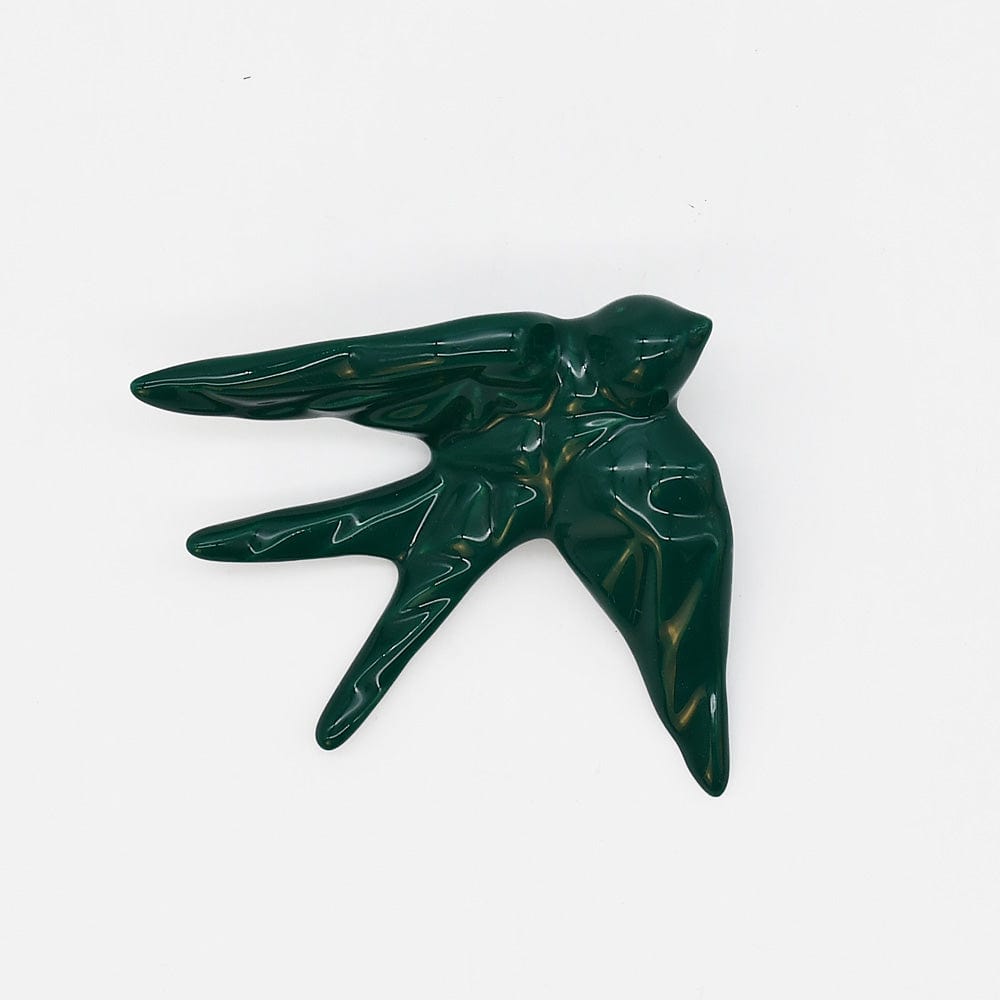 Ceramic Swallow Origami Style - Green