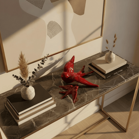 Ceramic Swallow Origami Style - Red