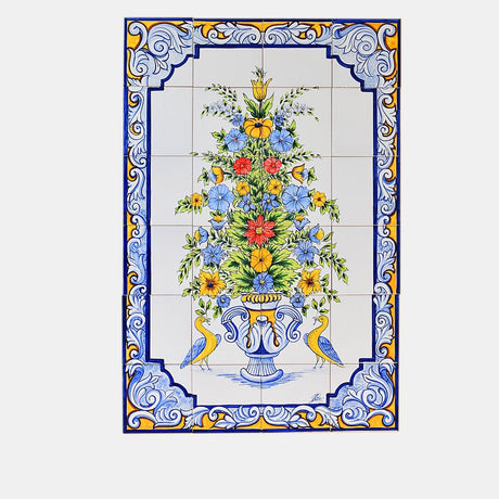 Ceramic tile Mural of 24 Azulejos - 35x24''