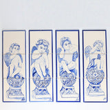 Ceramic tile Mural of 3 Azulejos 18x6'' - 4 patterns