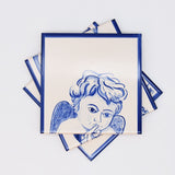 Ceramic tile Mural of 3 Azulejos 18x6'' - 4 patterns Asking for silence