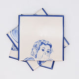 Ceramic tile Mural of 3 Azulejos 18x6'' - 4 patterns Mouth covered