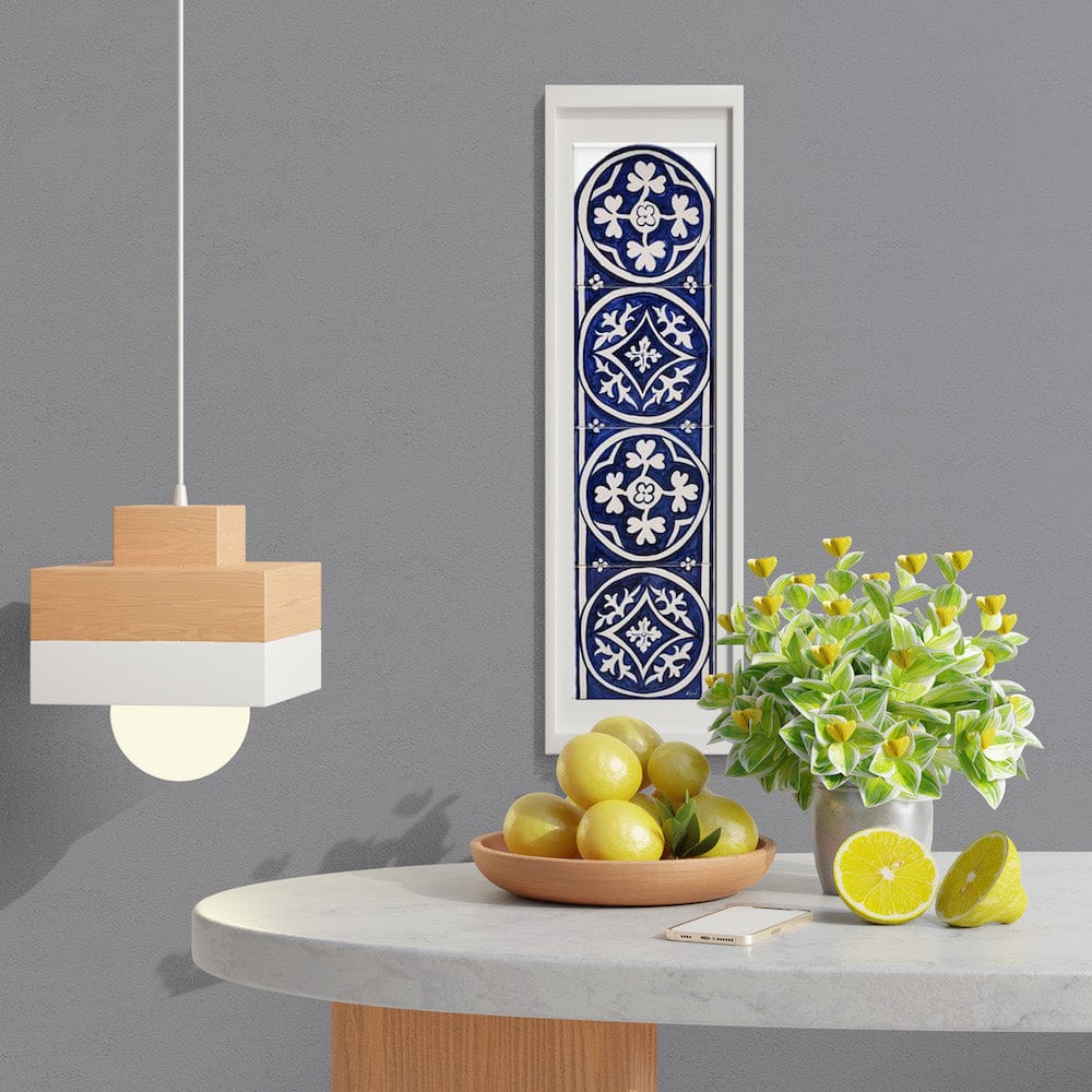 Ceramic tile Mural of 4 azulejos - 22x6''