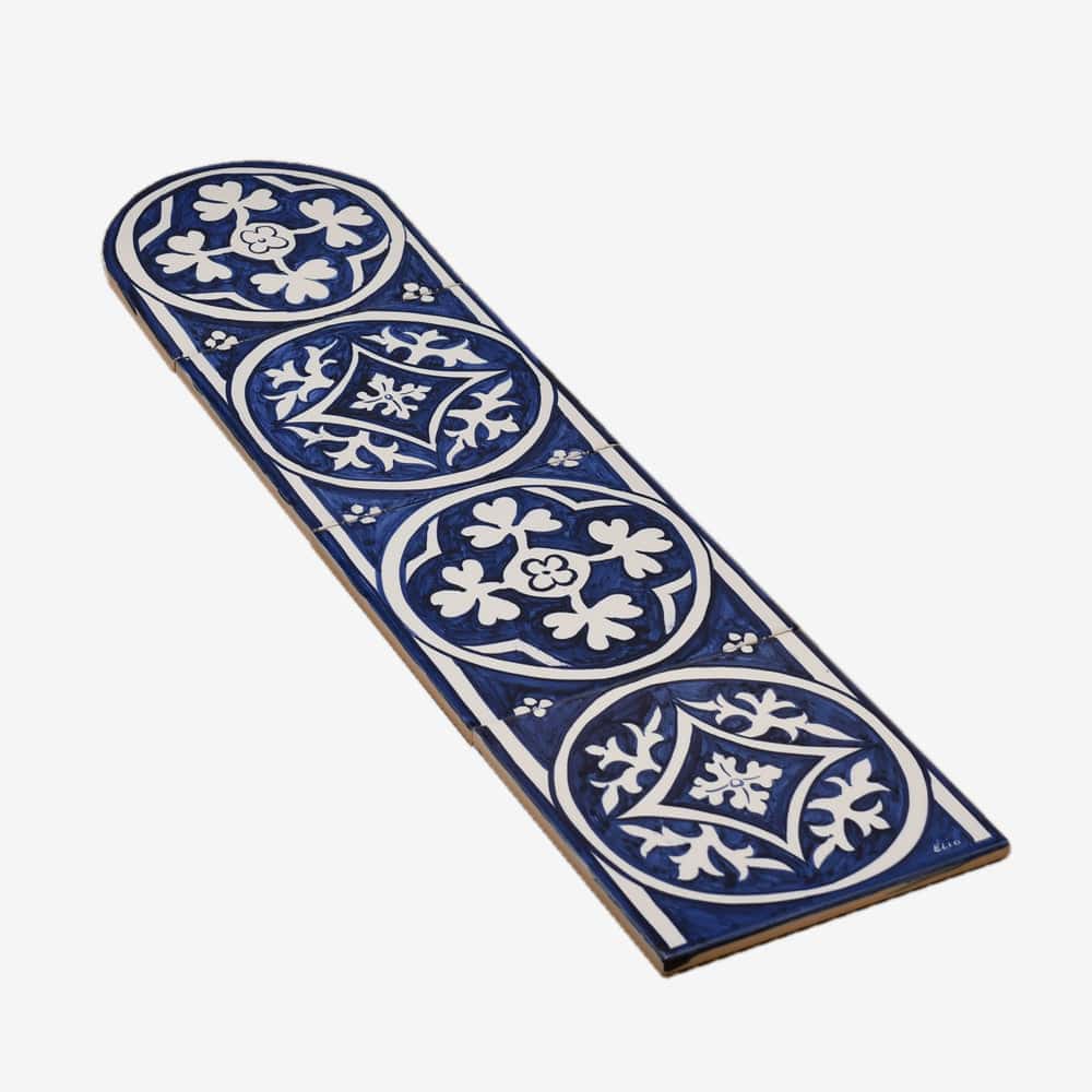 Ceramic tile Mural of 4 azulejos - 22x6''