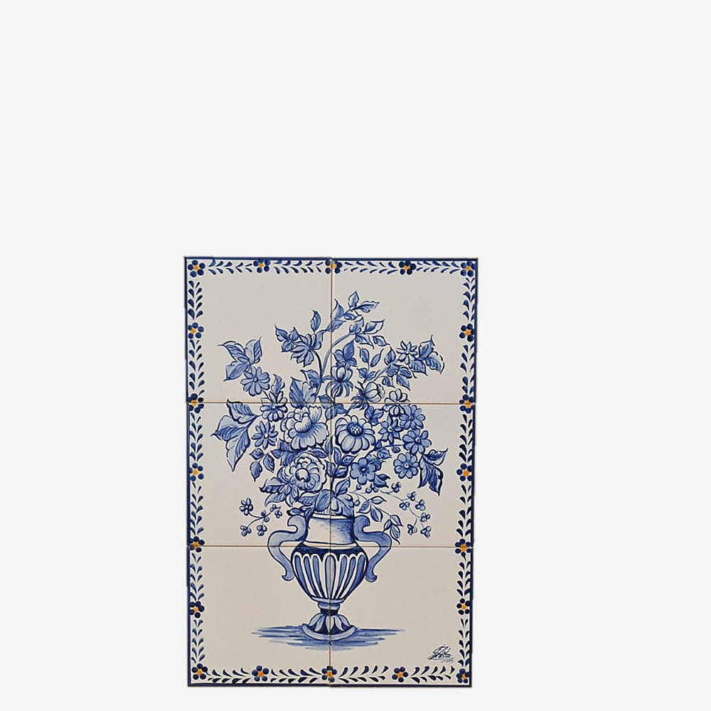 Ceramic tile Mural of 6 Azulejos - 18X12''