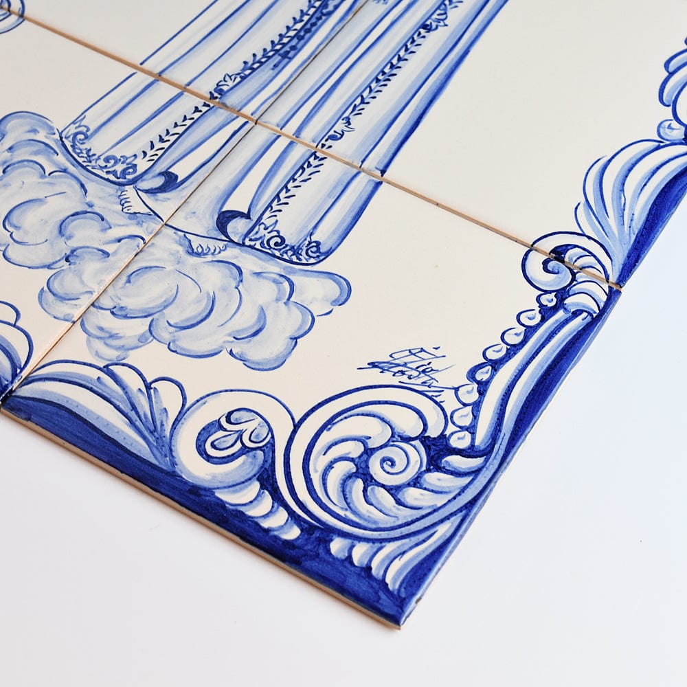 Ceramic tile Mural of 6 azulejos - 18x12''
