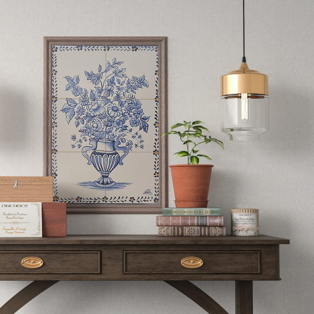 Ceramic tile Mural of 6 Azulejos - 18X12''