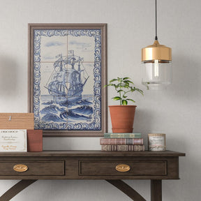 Ceramic tile Mural of 6 azulejos - 18x12''