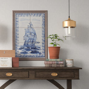 Ceramic tile Mural of 6 azulejos - 18x12''