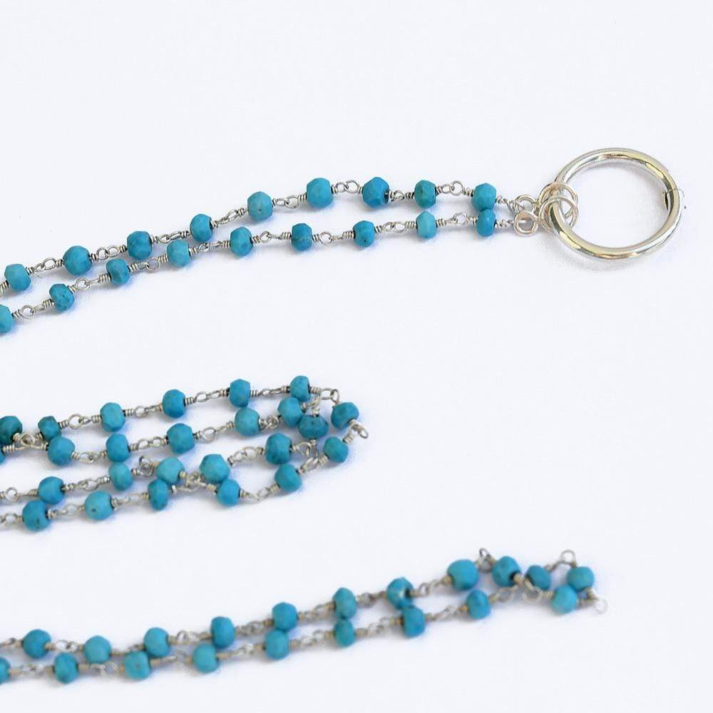 Charm Necklace 0.2 oz - Turquoise