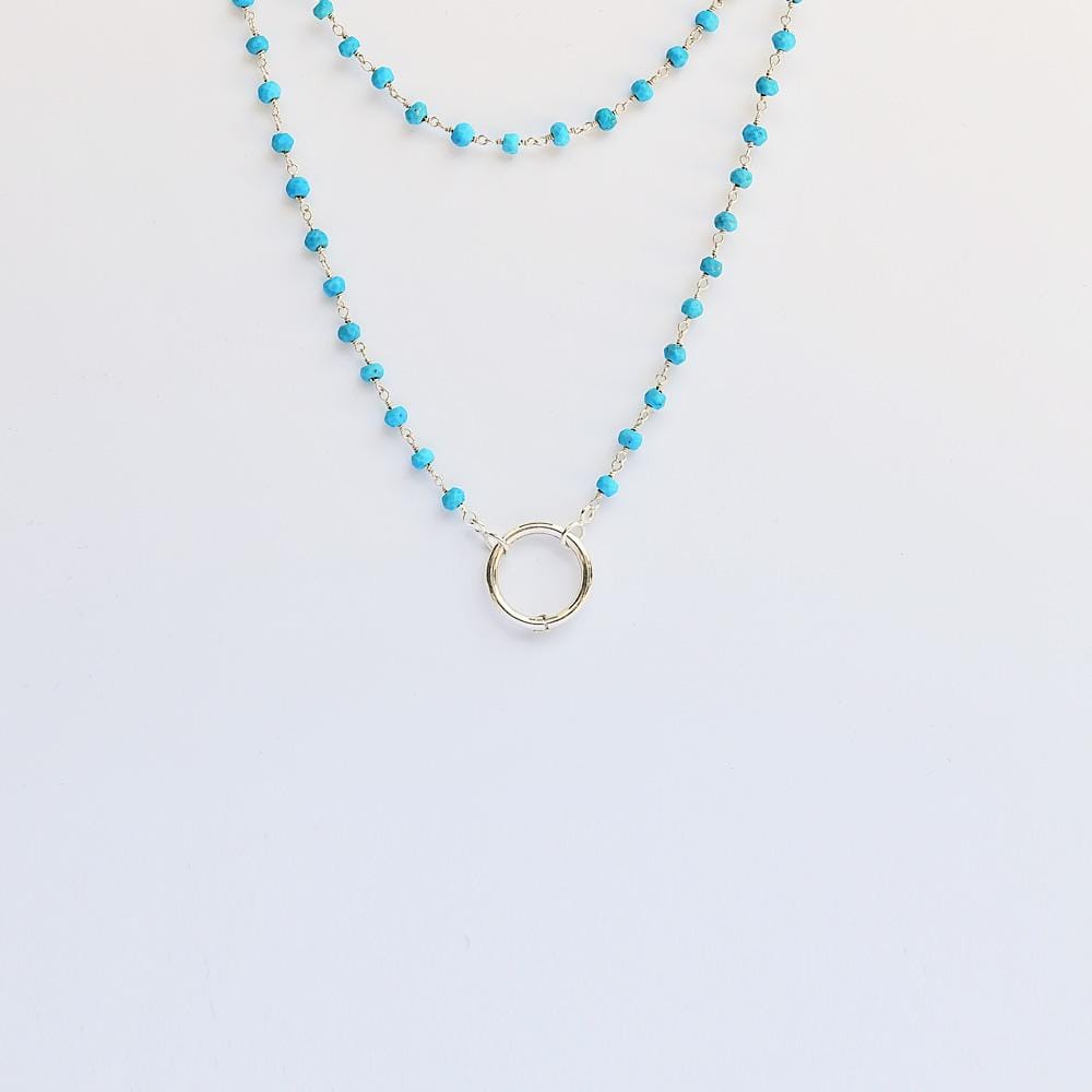 Charm Necklace 0.2 oz - Turquoise