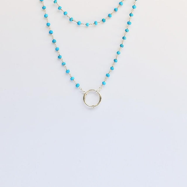 Charm Necklace 0.2 oz - Turquoise