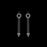 Circulo I Silver Filigree Earrings - 2.8''