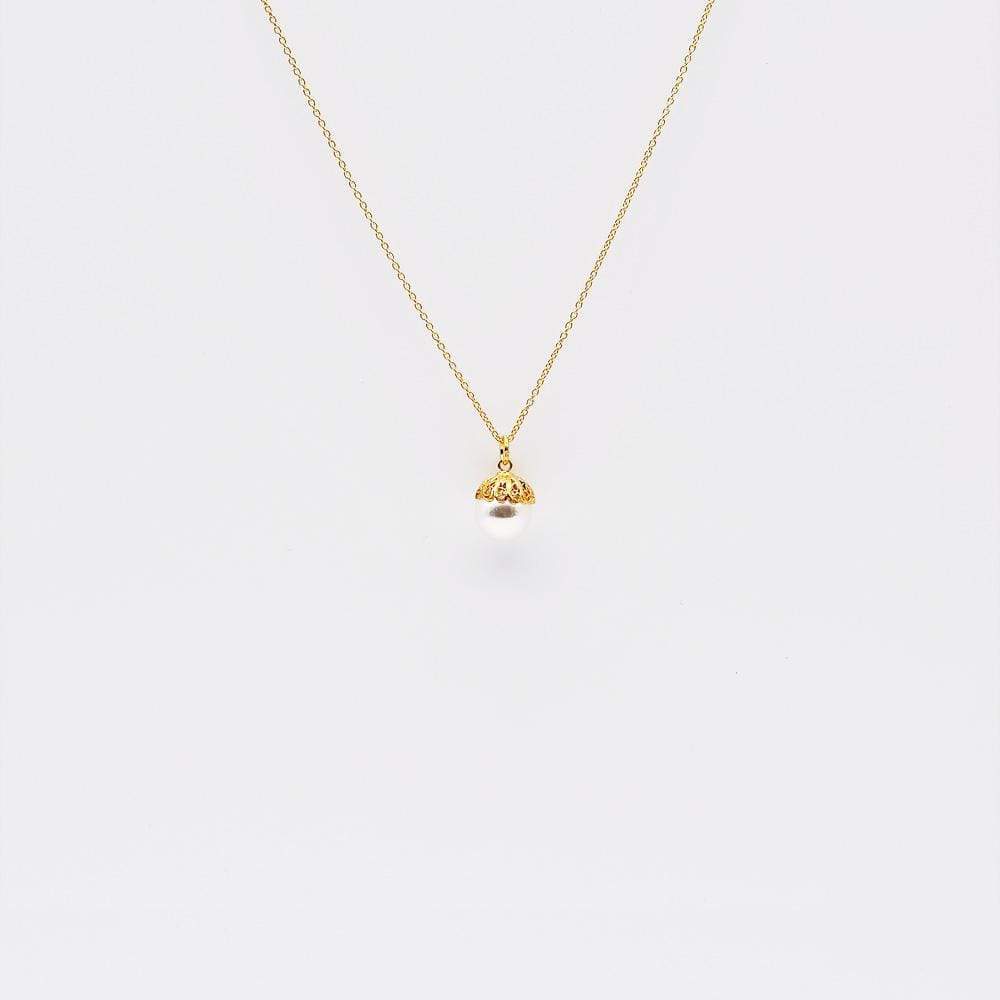 Collier de perle et filigrane d'argent doré